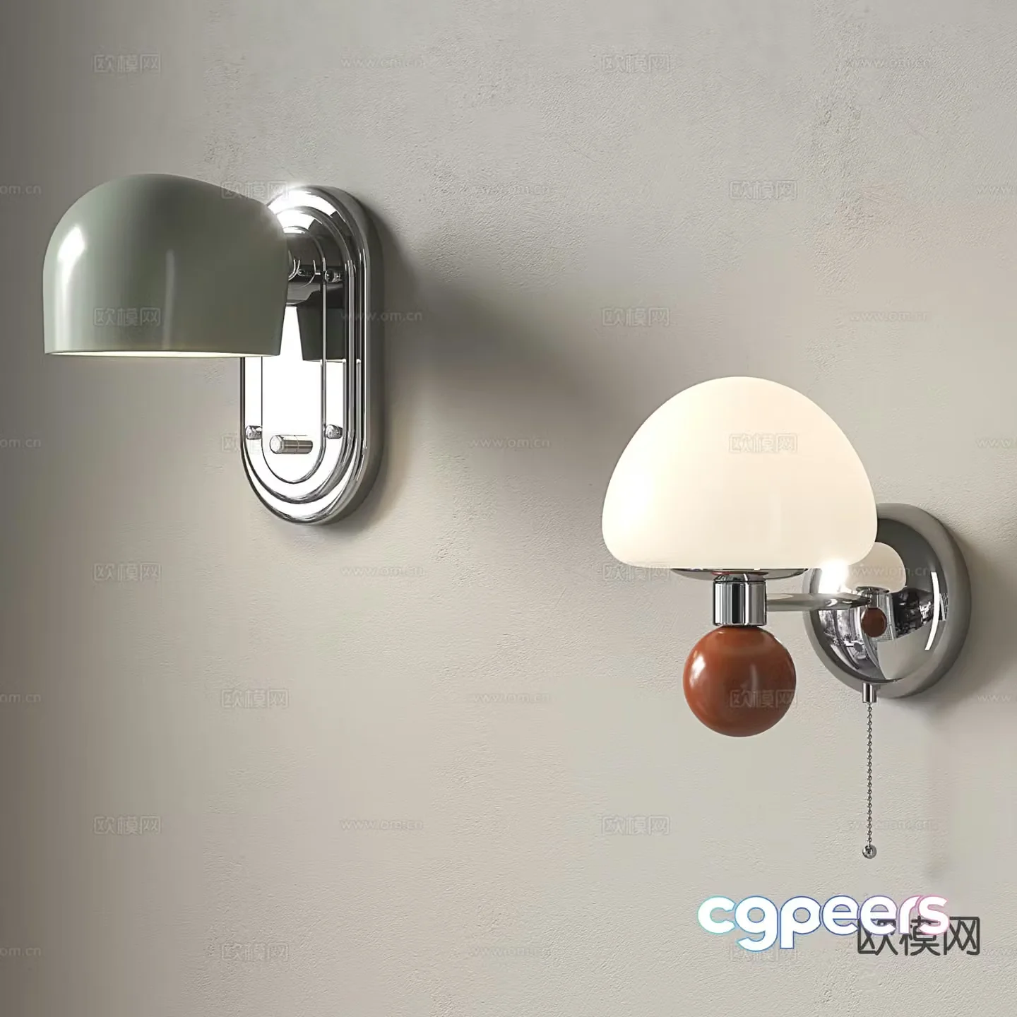Medieval style wall lamp retro style wall bedside wall lamp aisle wall lamp 3D model