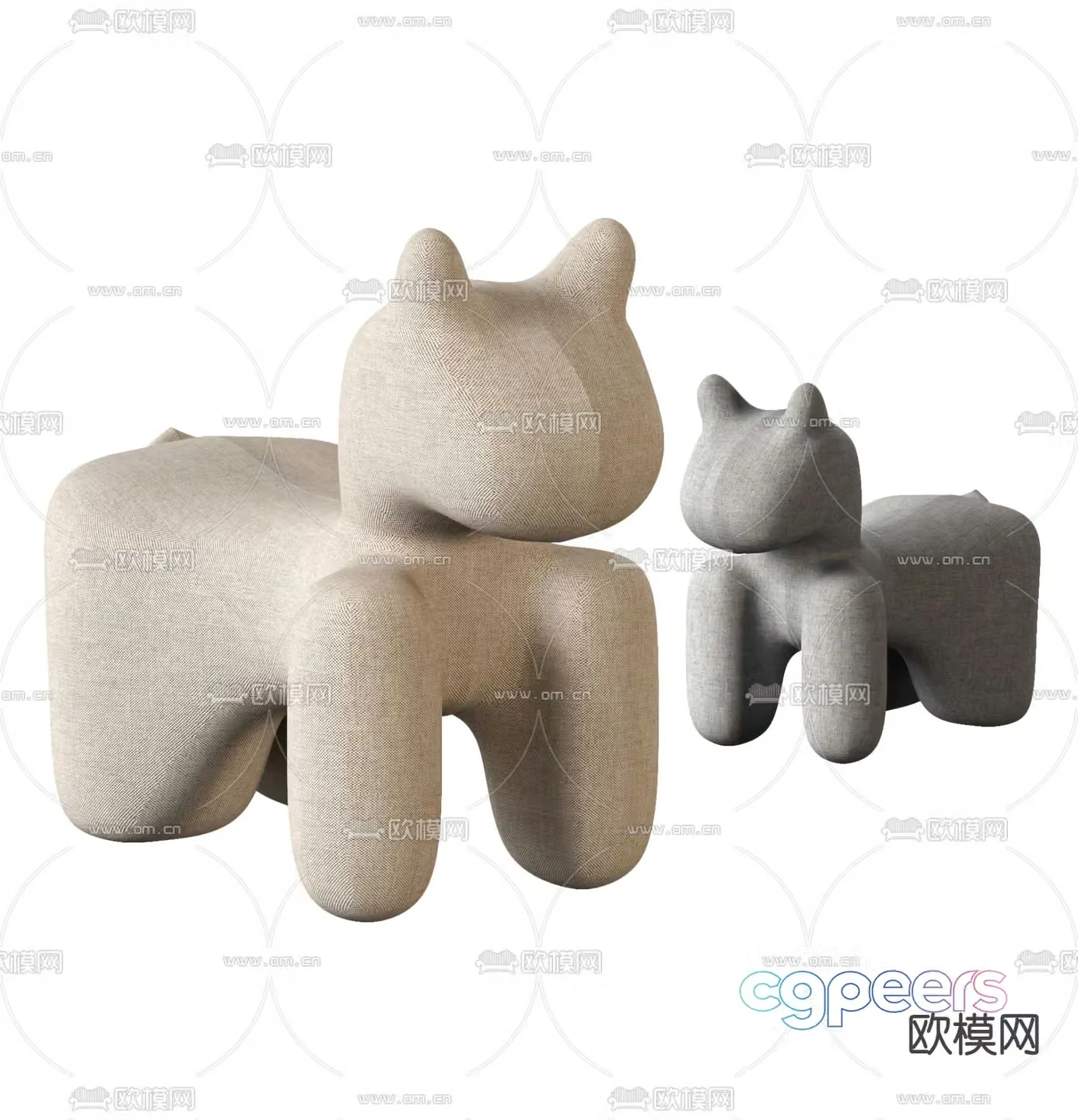 Modern children’s stool children’s chair 3d model
