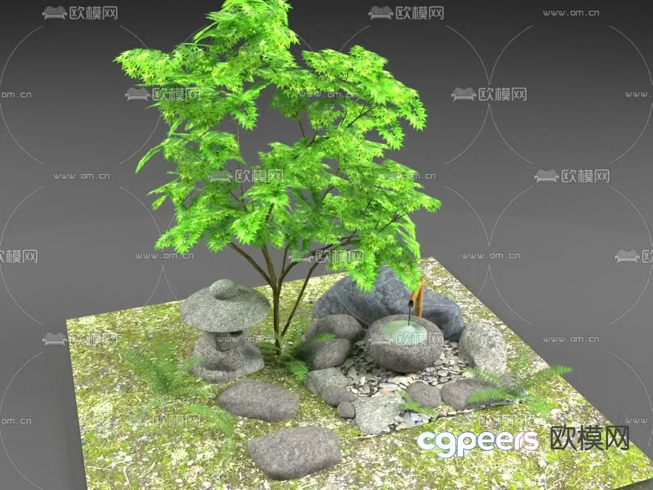 Landscape sketch plant 3d model