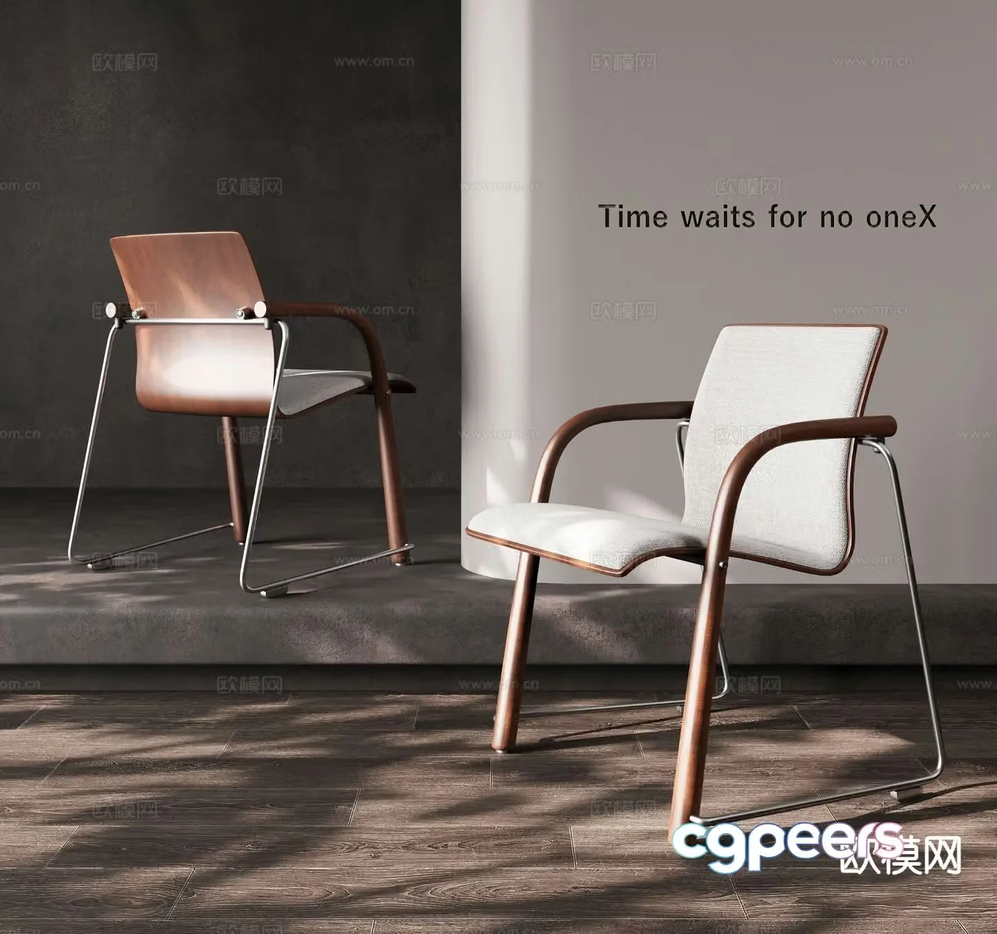 Medieval style single chair 3d model