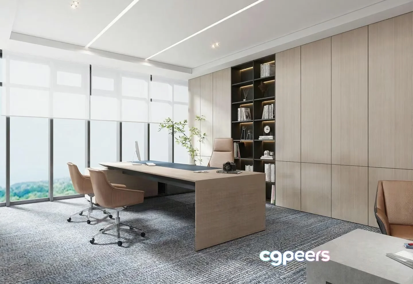 Modern Office Room 3D Model – 20335 – VRAY Render
