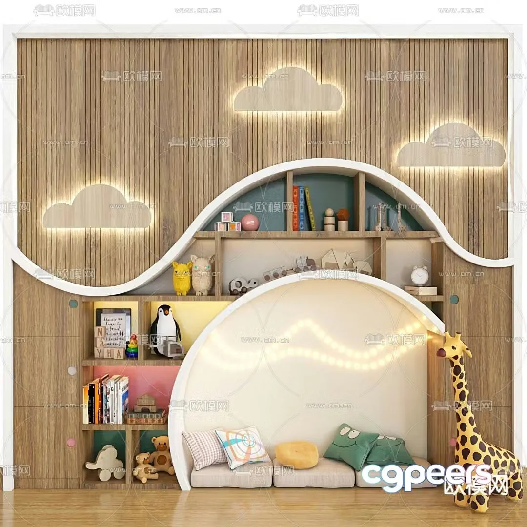 Modern children’s furniture 3d model