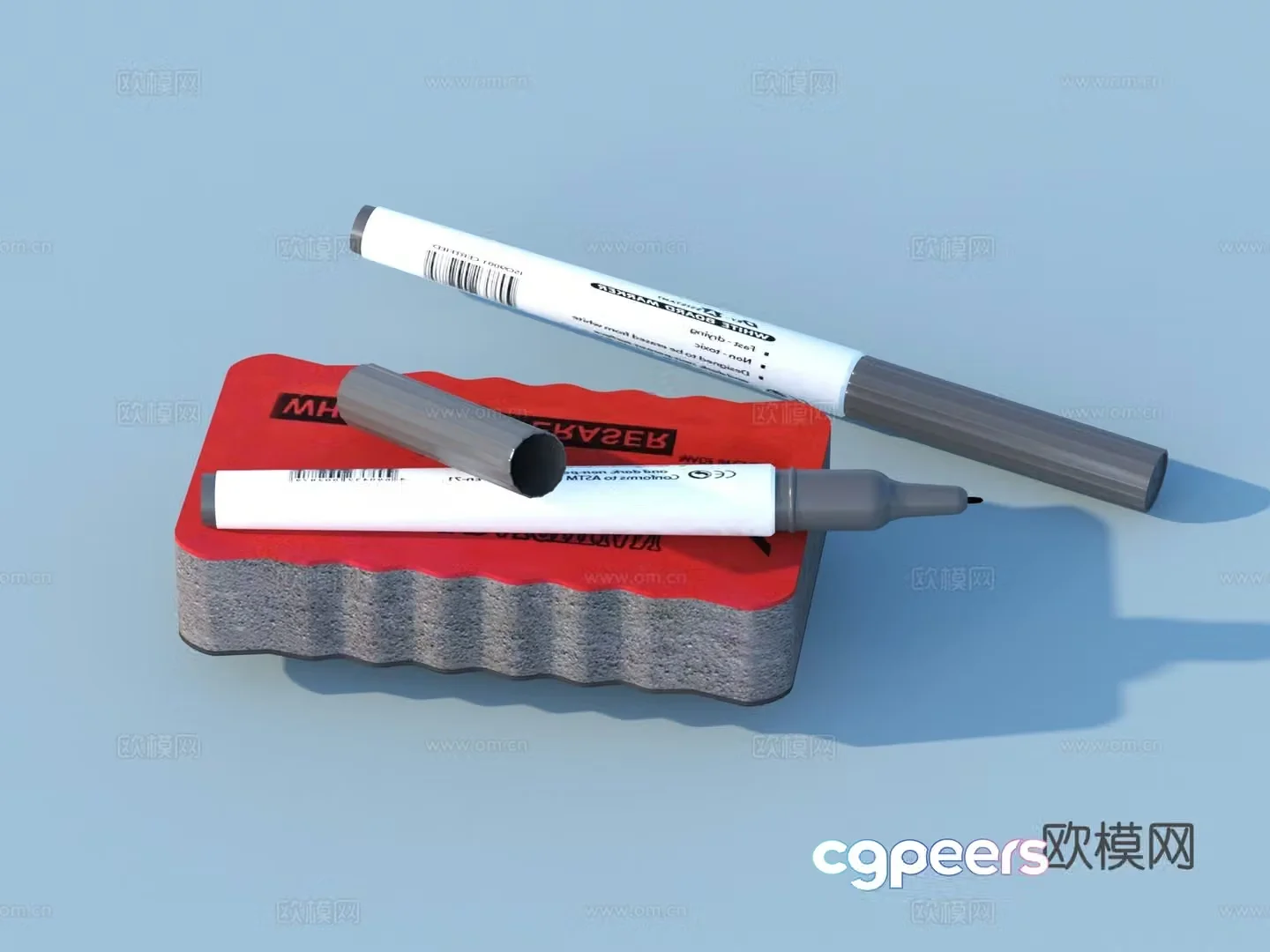 Pen Mark Pen Blackboard Erase 3D Model