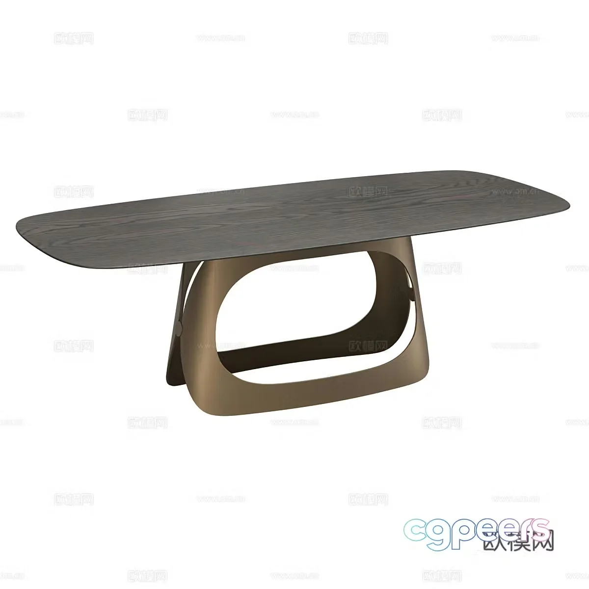 Light luxury dining table 3D model