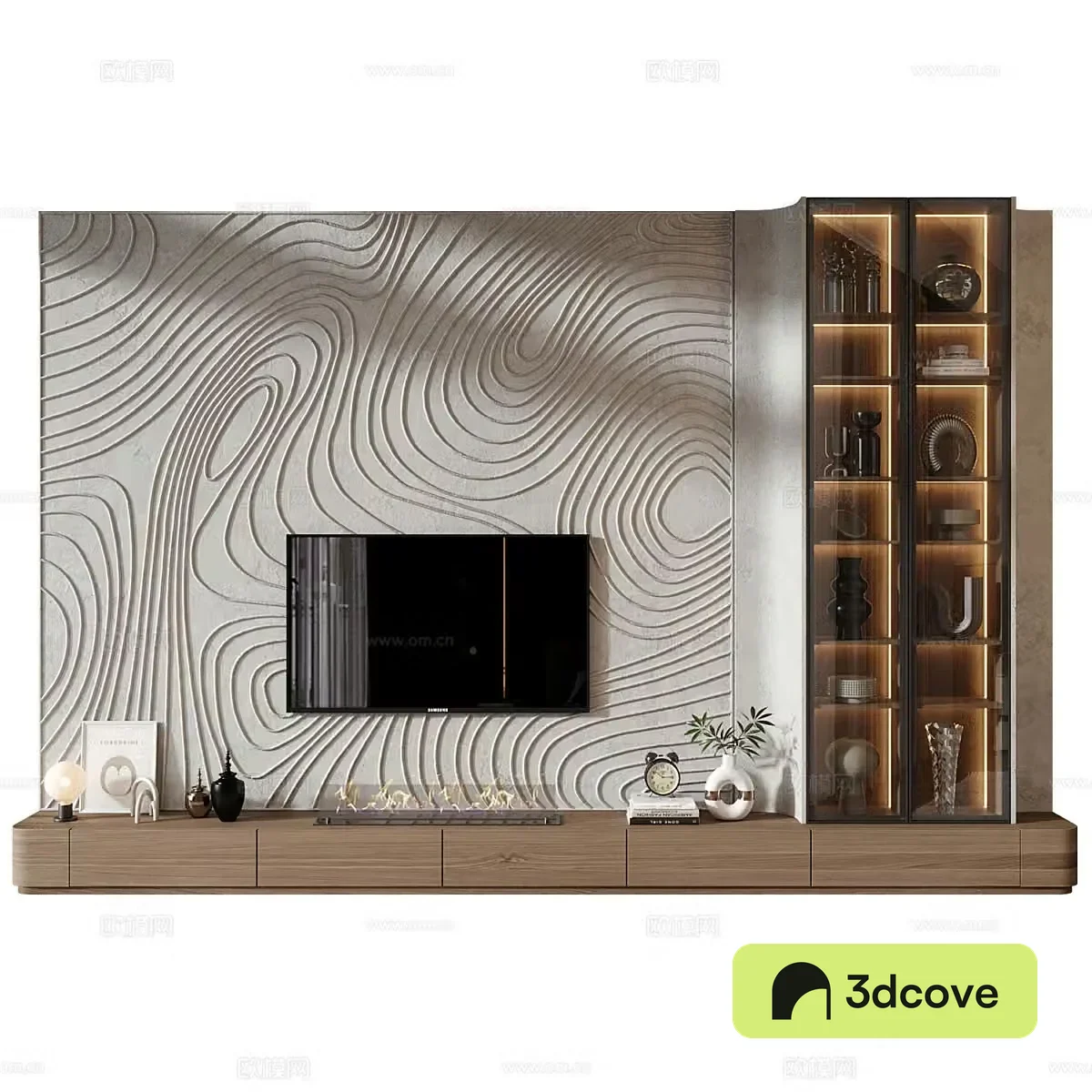 Modern Italian TV background wall