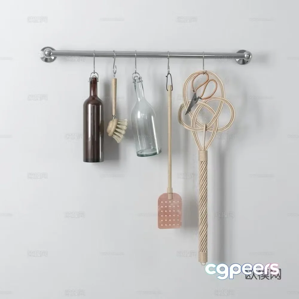 Modern kitchen utensils kitchenware kitchenware combination 3d model