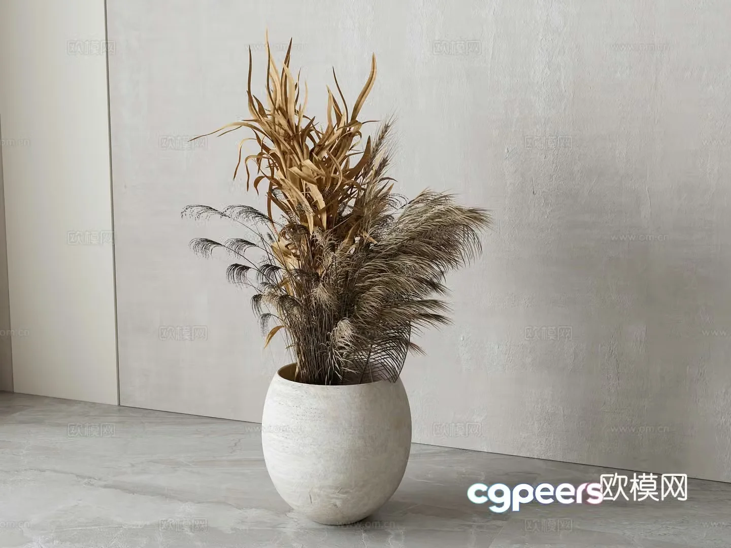 Wasabi wind flower arrangement 3D model