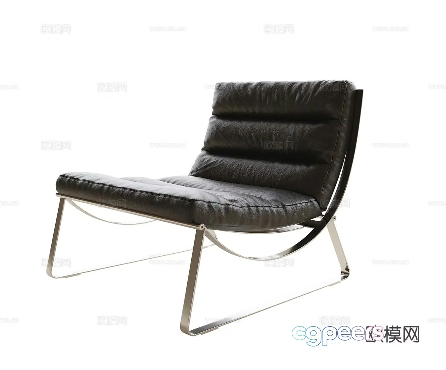 Modern leather chair lounge chair 3d model