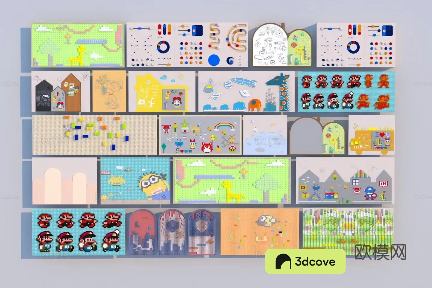 Modern children’s background wall