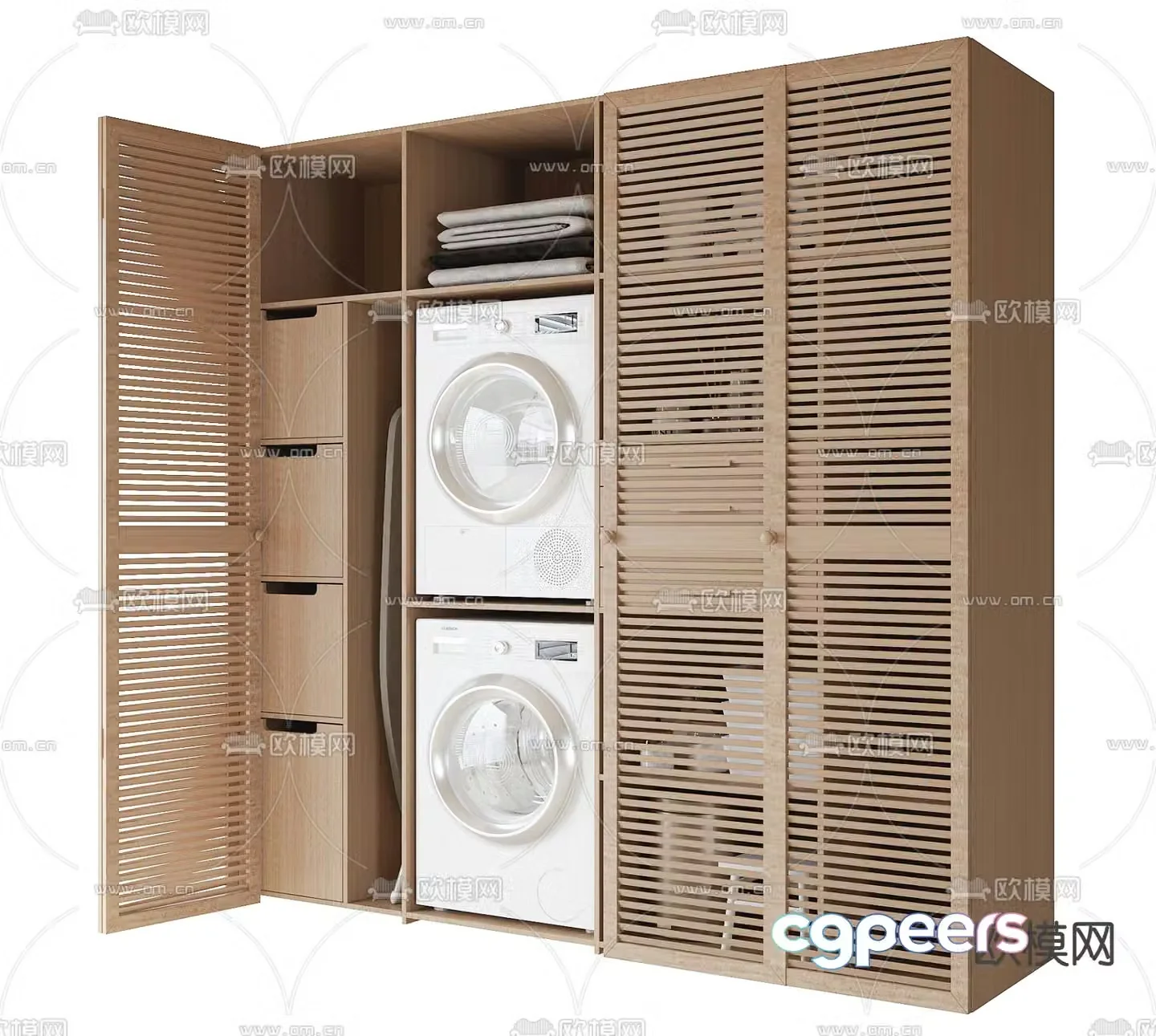Washing cabinet Housekeeping cabinet 3D model