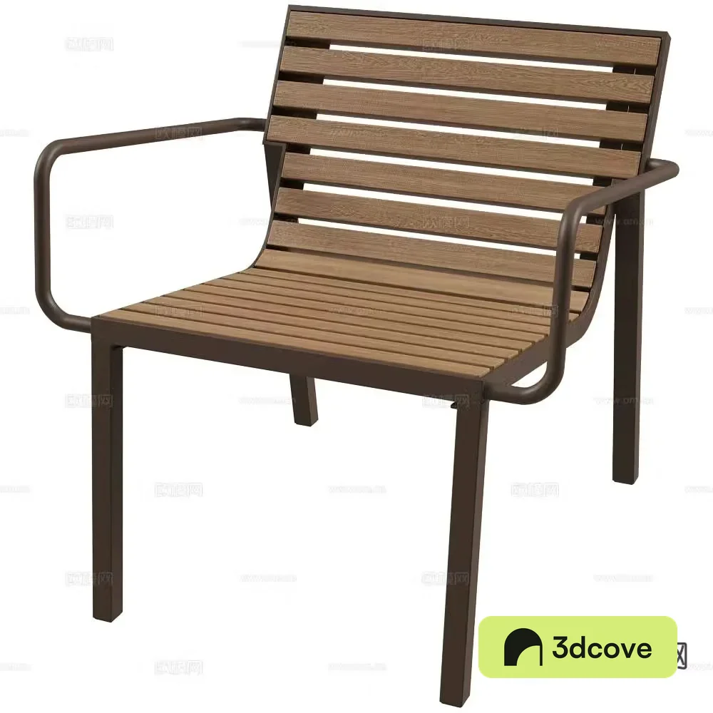 mmcite Nordic outdoor chair wooden chair armchair