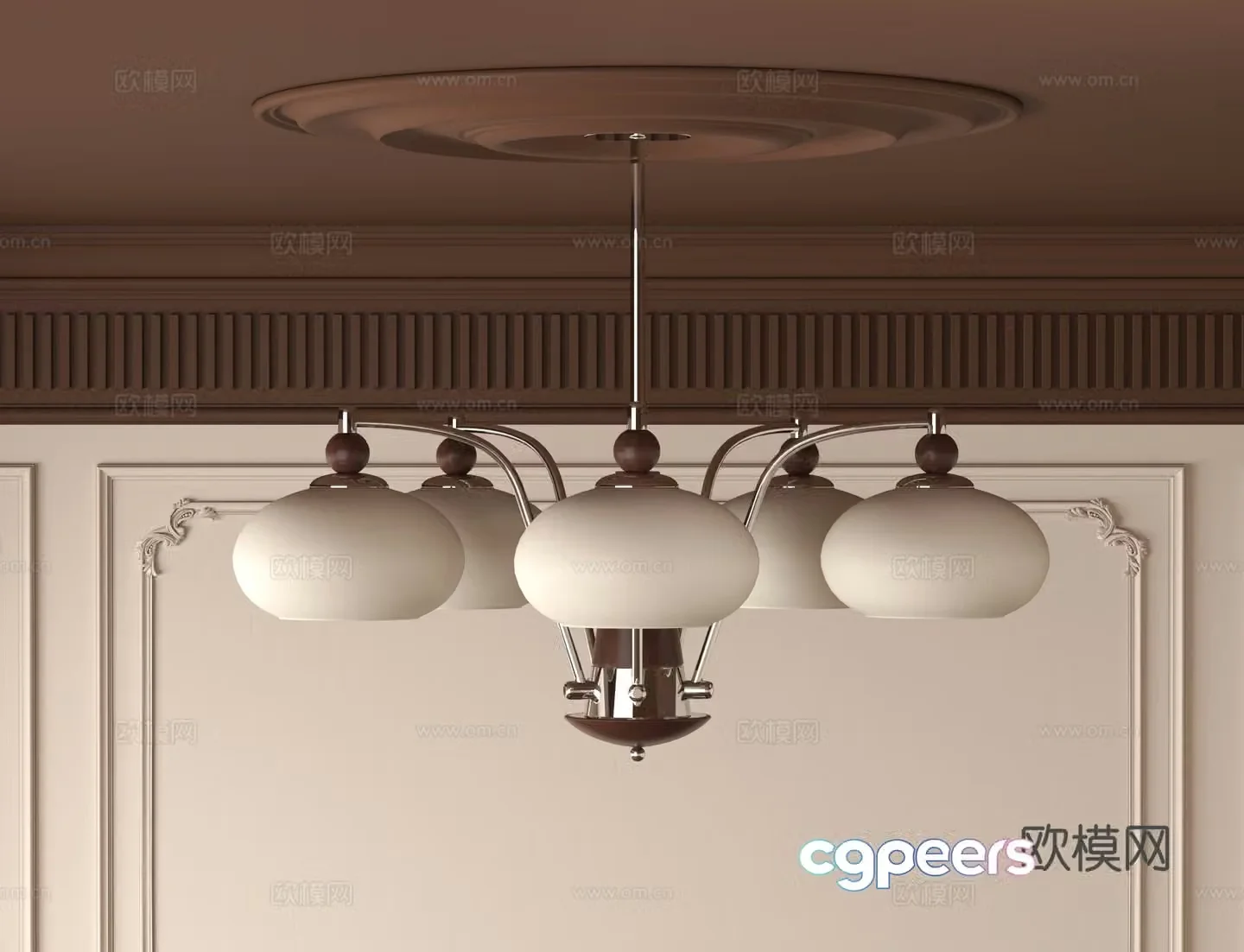 3D model of medieval style chandelier