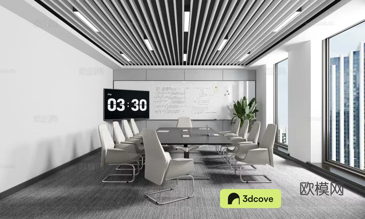 Modern conference seminar training reception room