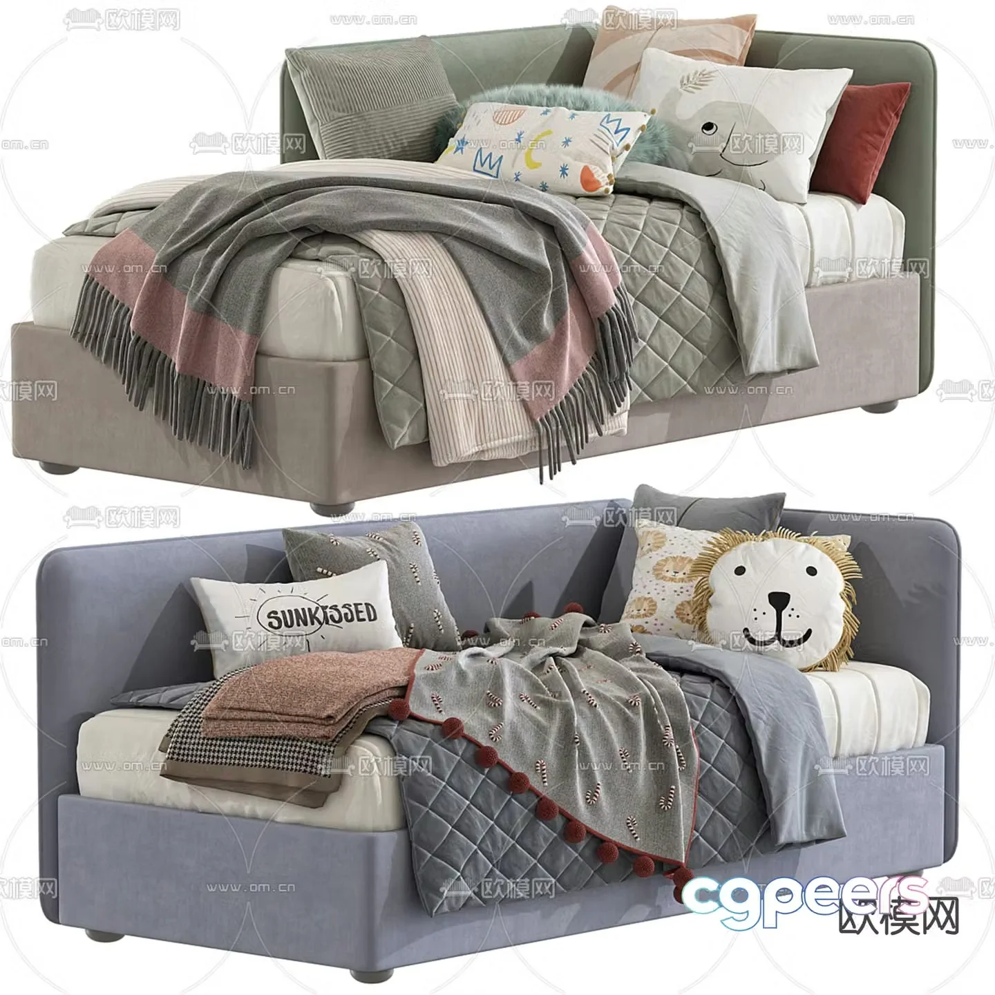Children’s bed sofa bed 3d model