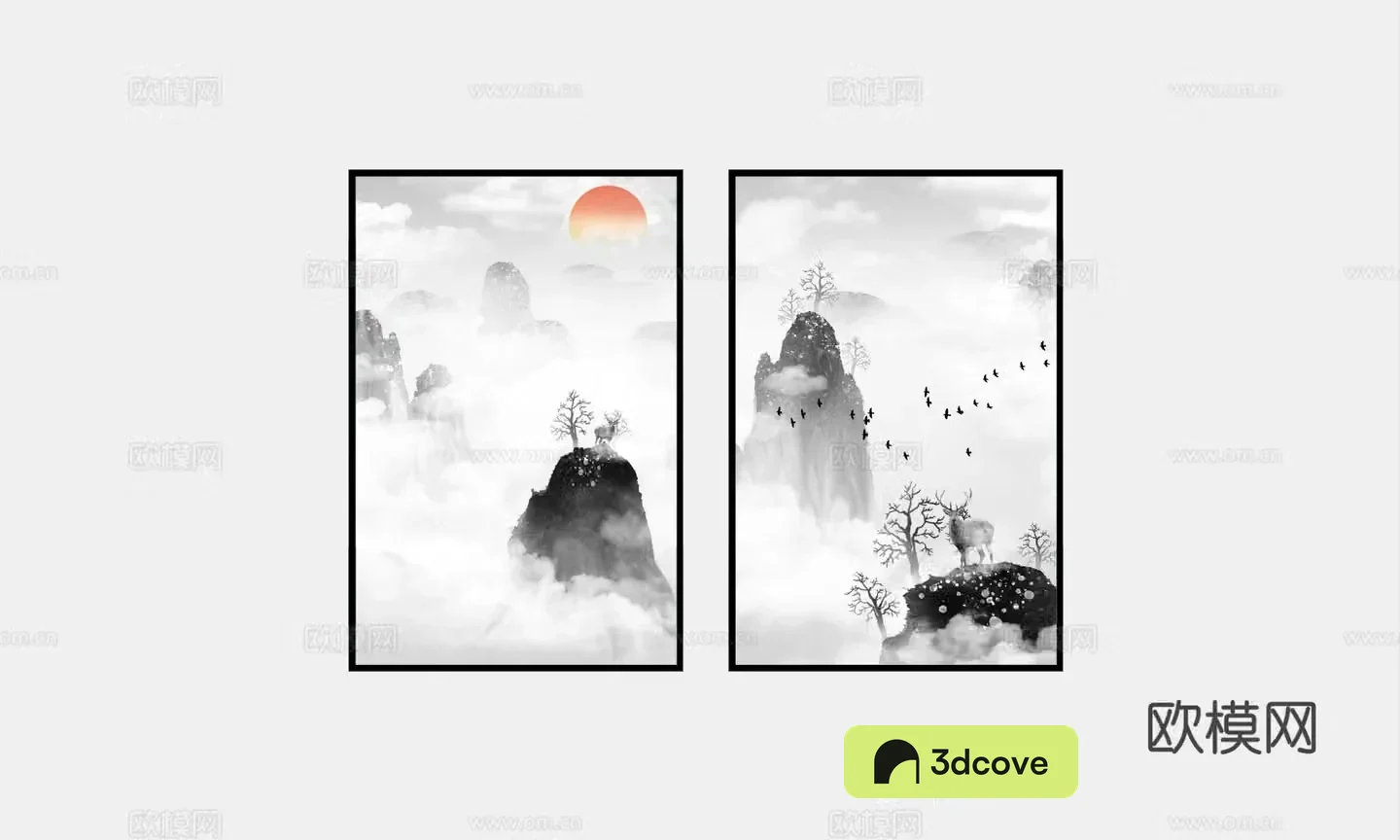 New Chinese style decorative painting landscape painting hanging painting