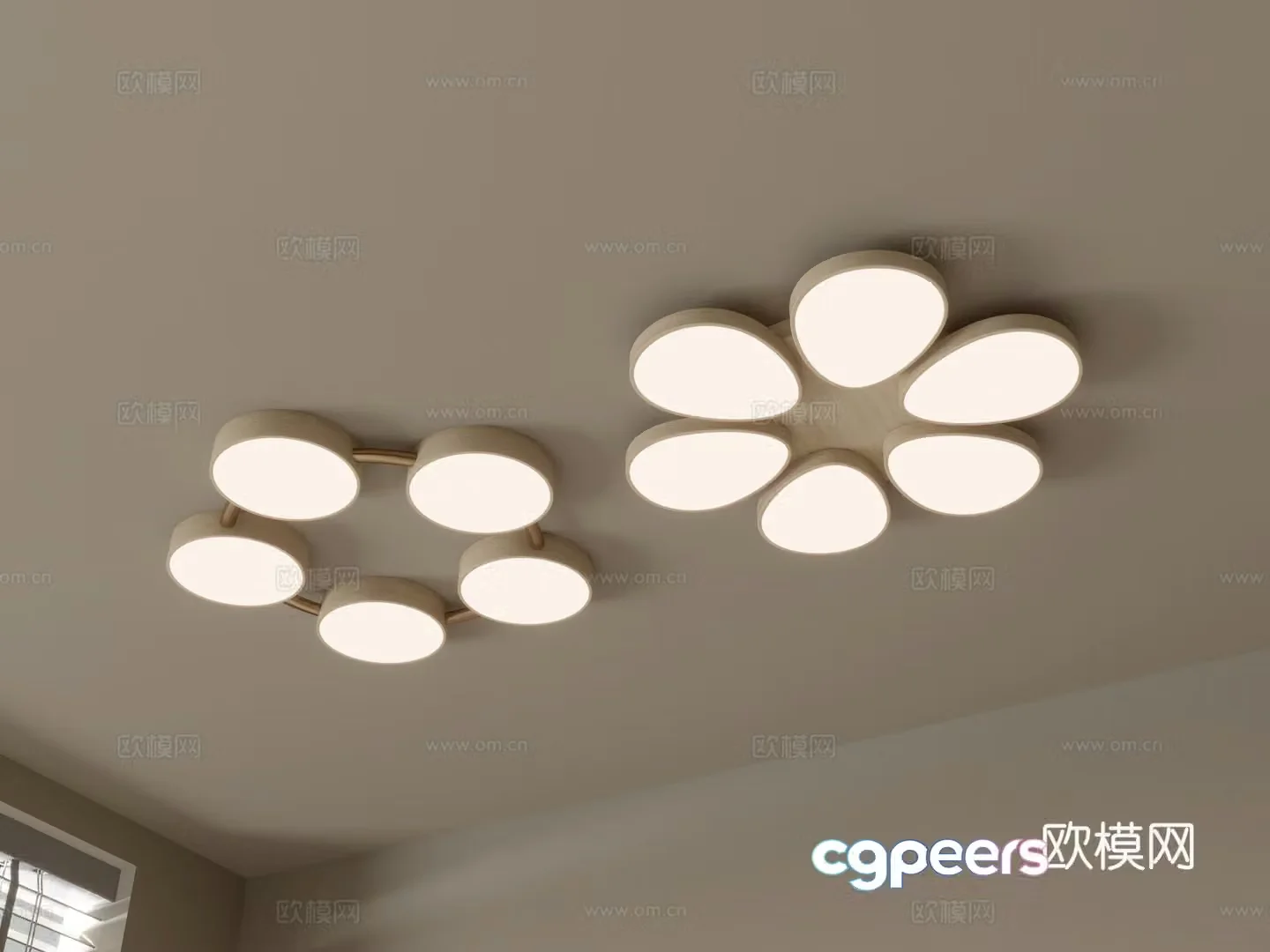 Modern ceiling light Geometric ceiling light 3d model