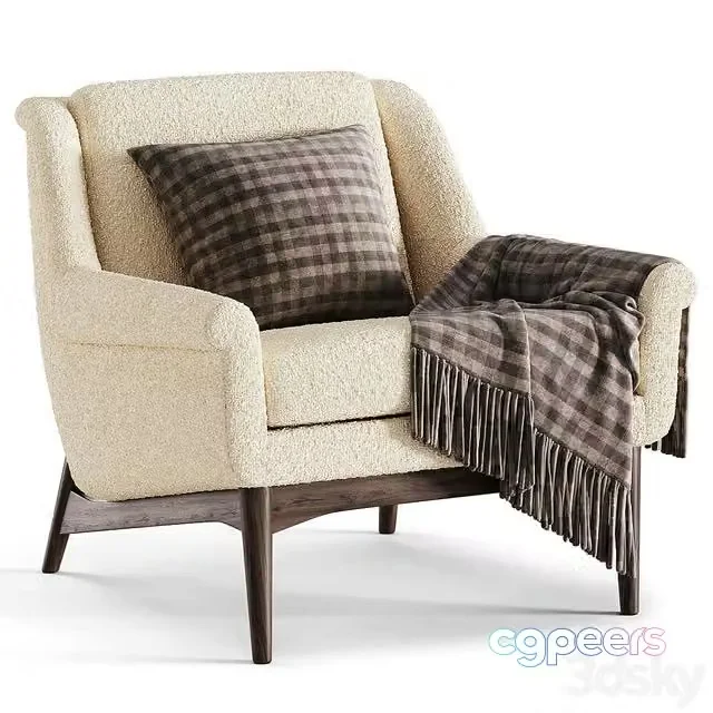 3ds Max Free – Lulu White Small Armchair