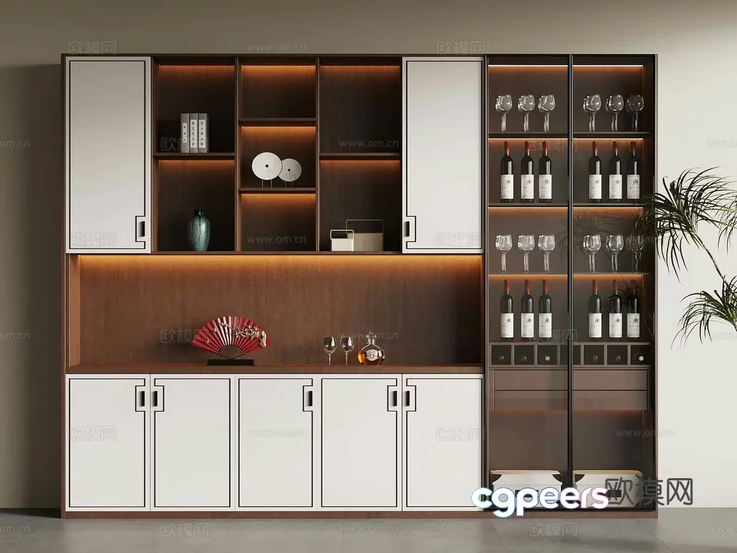New Chinese wine cabinet sideboard 3D model