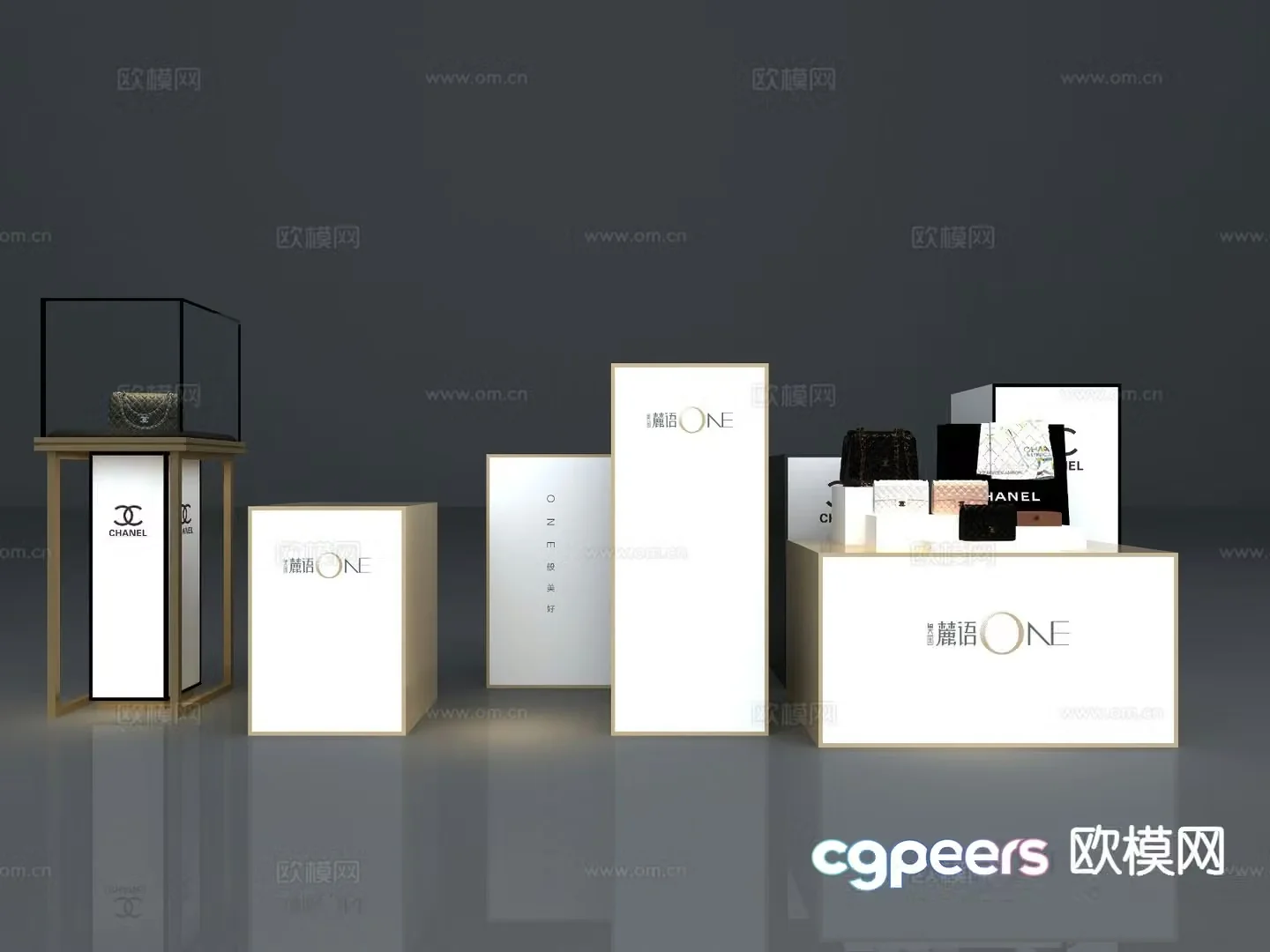 Modern luxury display cabinet vending cabinet 3d model