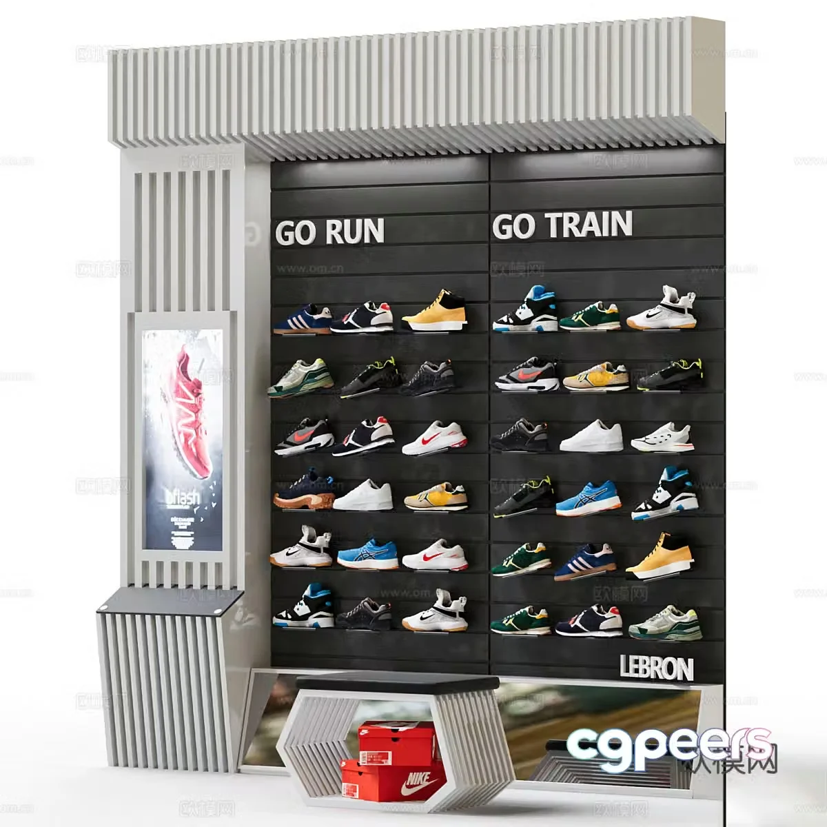 Sneaker store 3d model