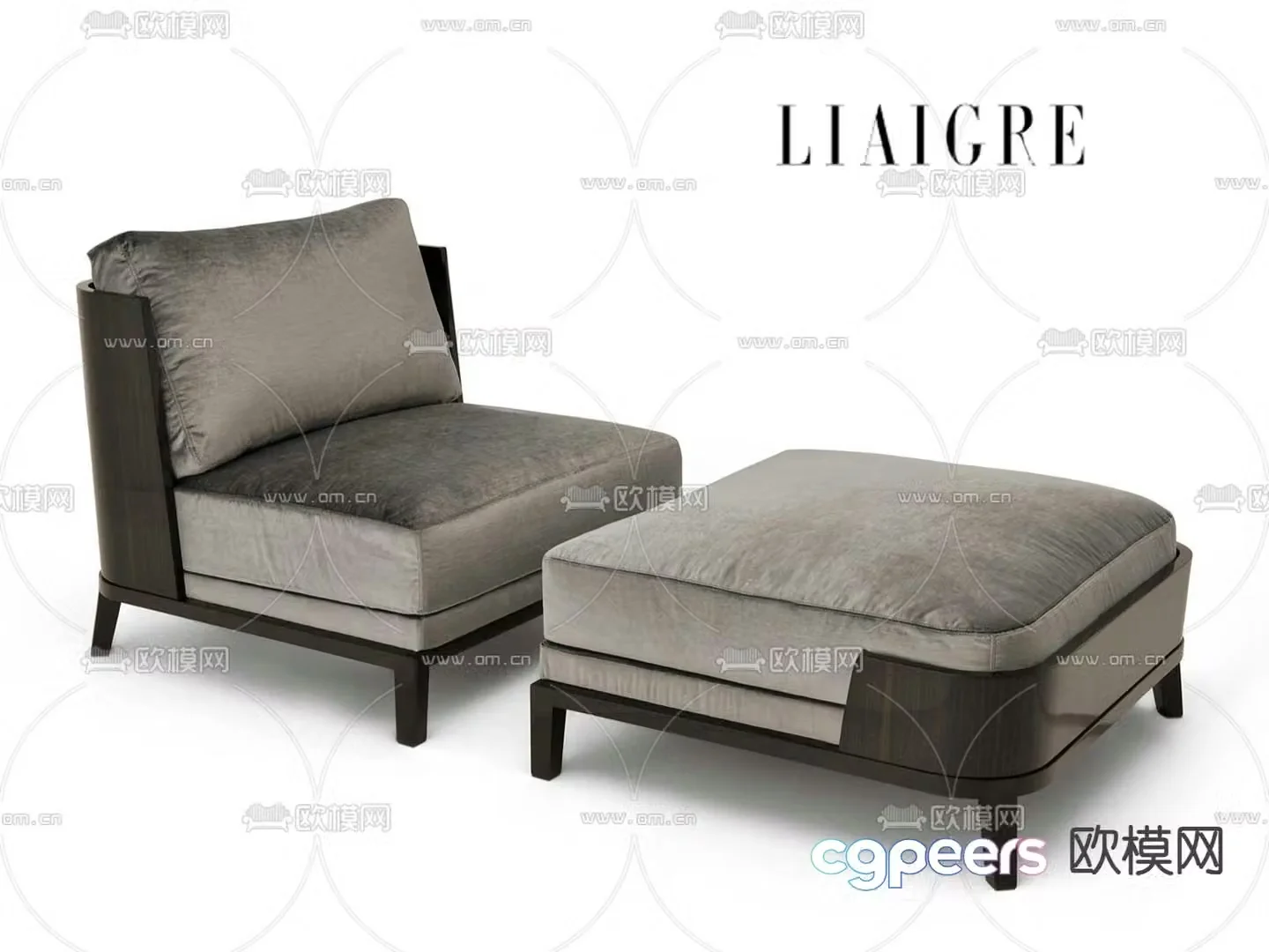 Italian lounge chair 3d model