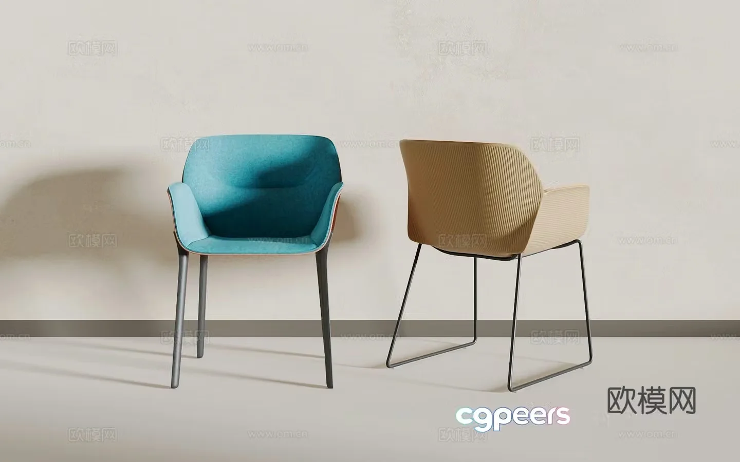 Modern dining chair 3d model