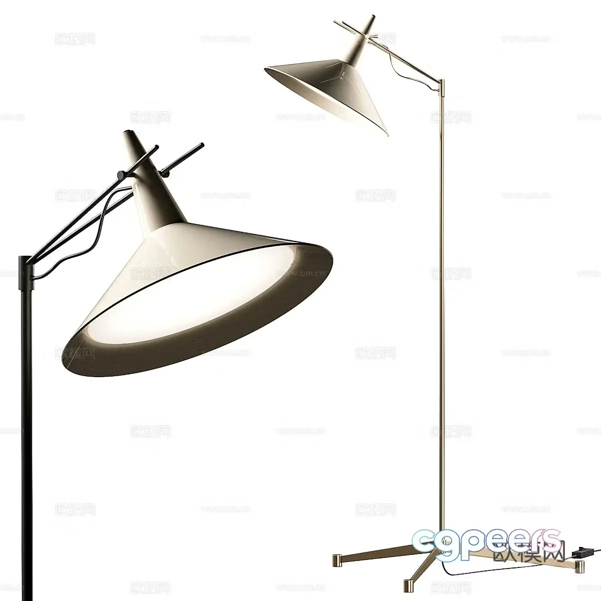 New Chinese floor lamp 3D model