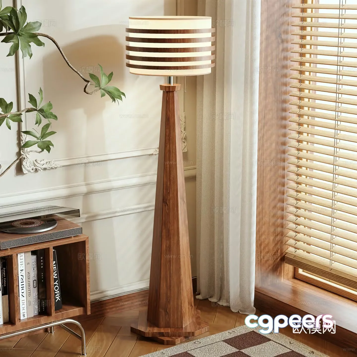 Medieval style floor lamp 3d model