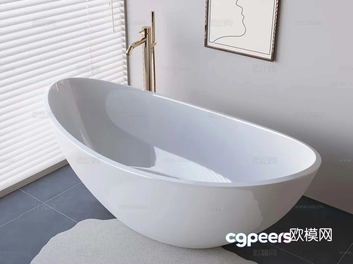 Independent bathtub bathtub 3D model