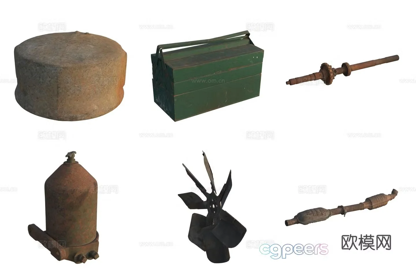 Tool accessories tool box exhaust fan blade molten pipe 3d model
