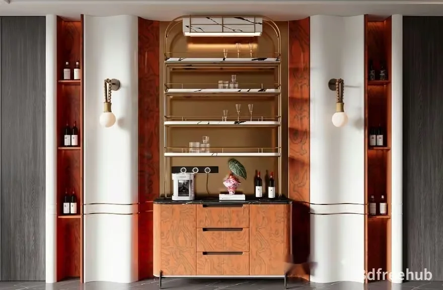 A Modern Bar Area 3D Model – 20292 – VRAY Render