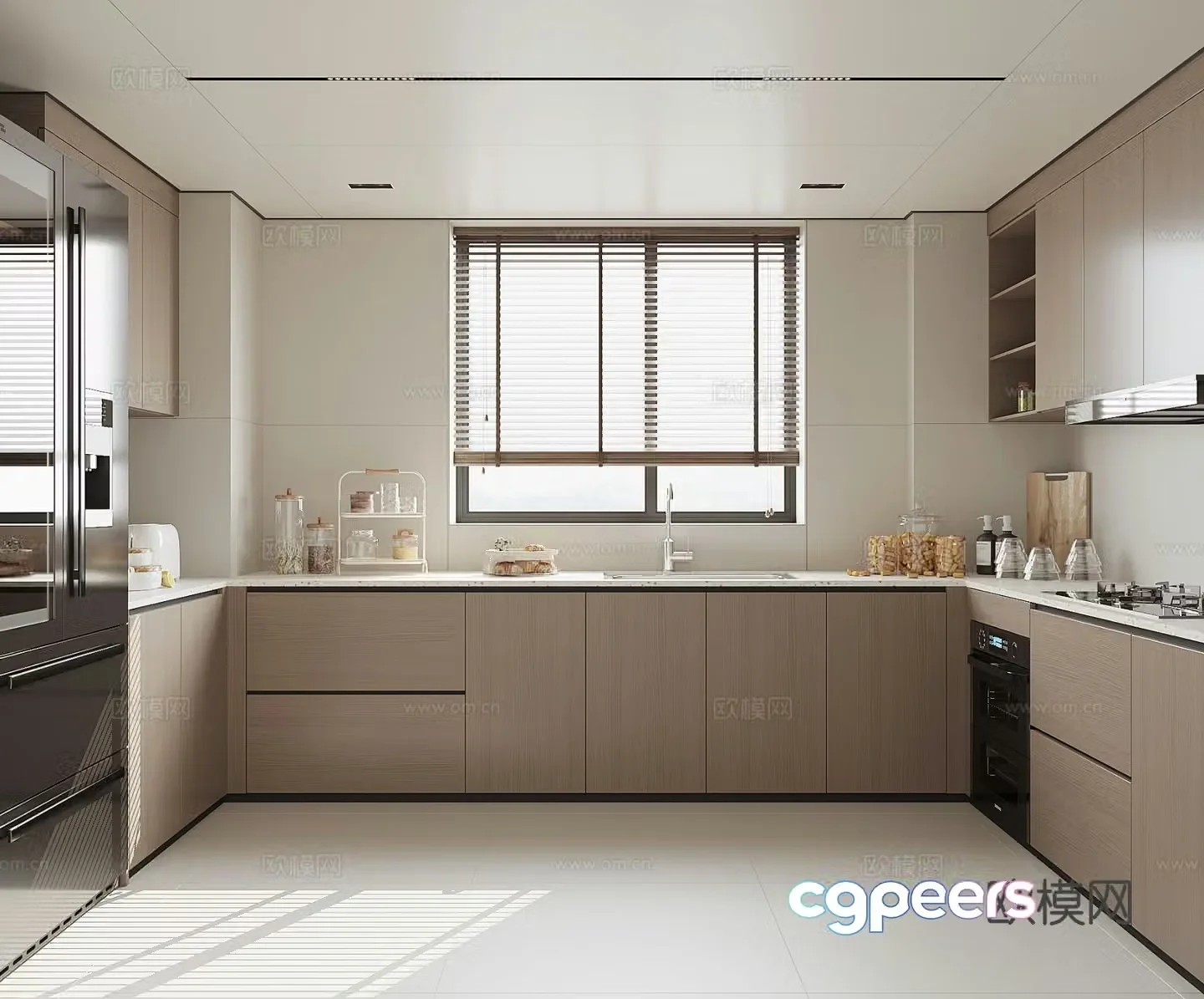 modern kitchen cabinet 3d model