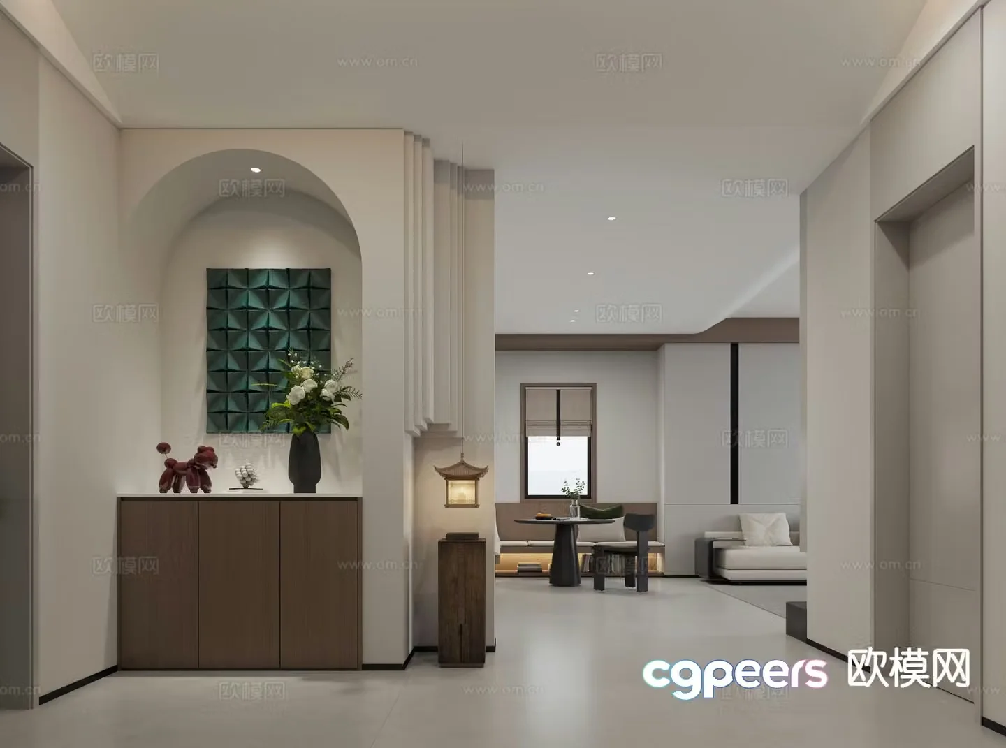 Modern guest restaurant 3d model