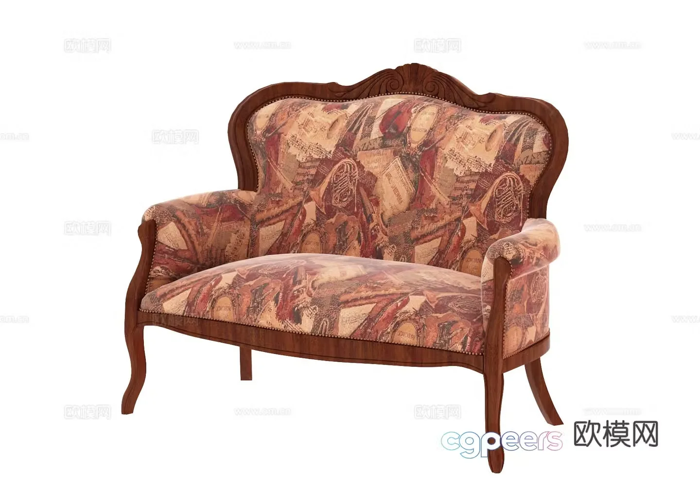 American leisure sofa 3d model