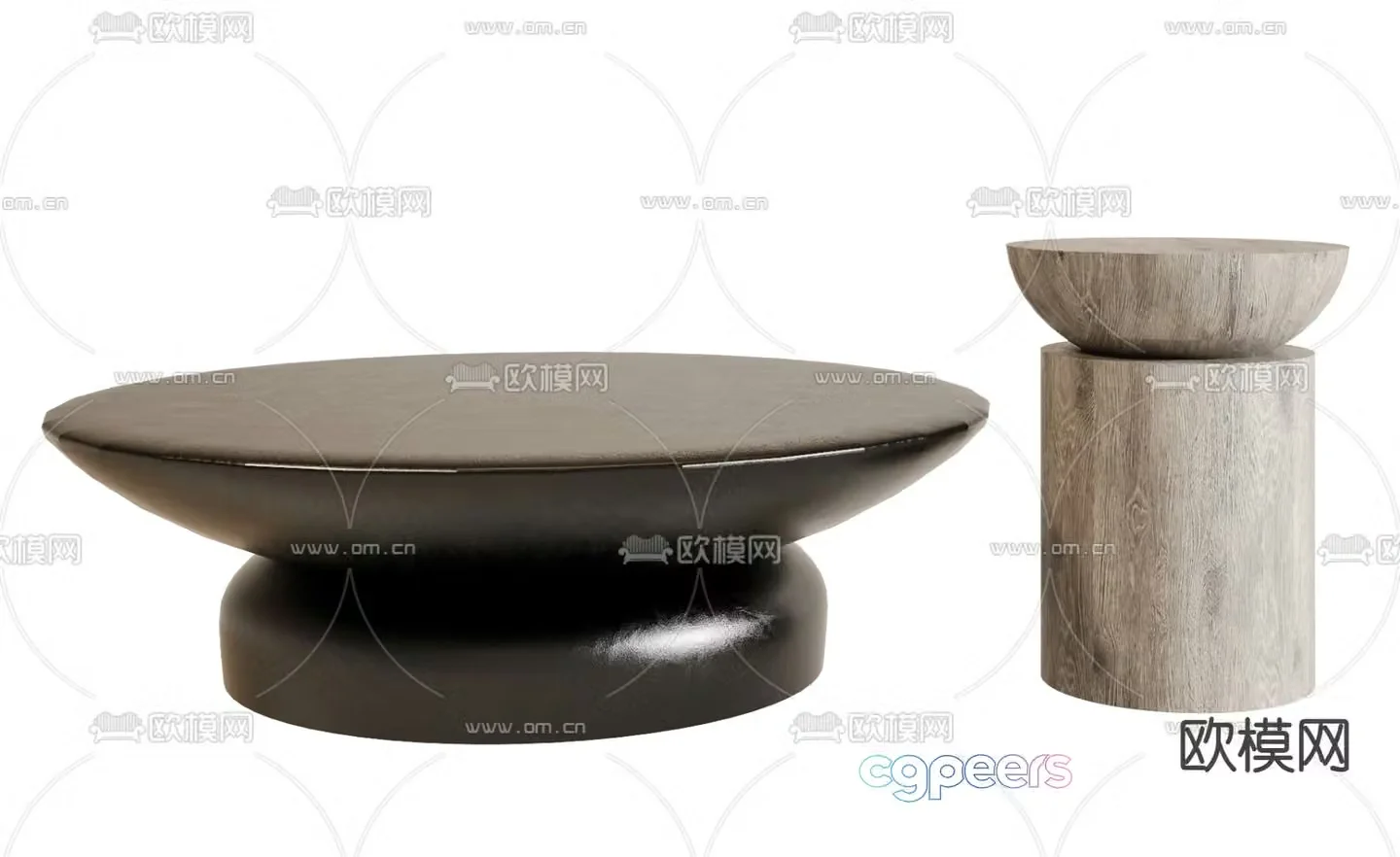 Poliform wabi-sabi round coffee table 3d model