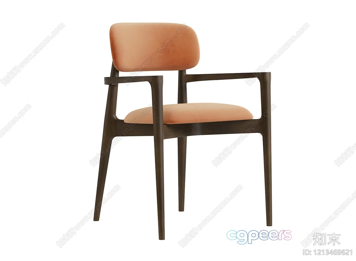 Wooden Dining Chair 3D Model – 9539 – VRAY Render