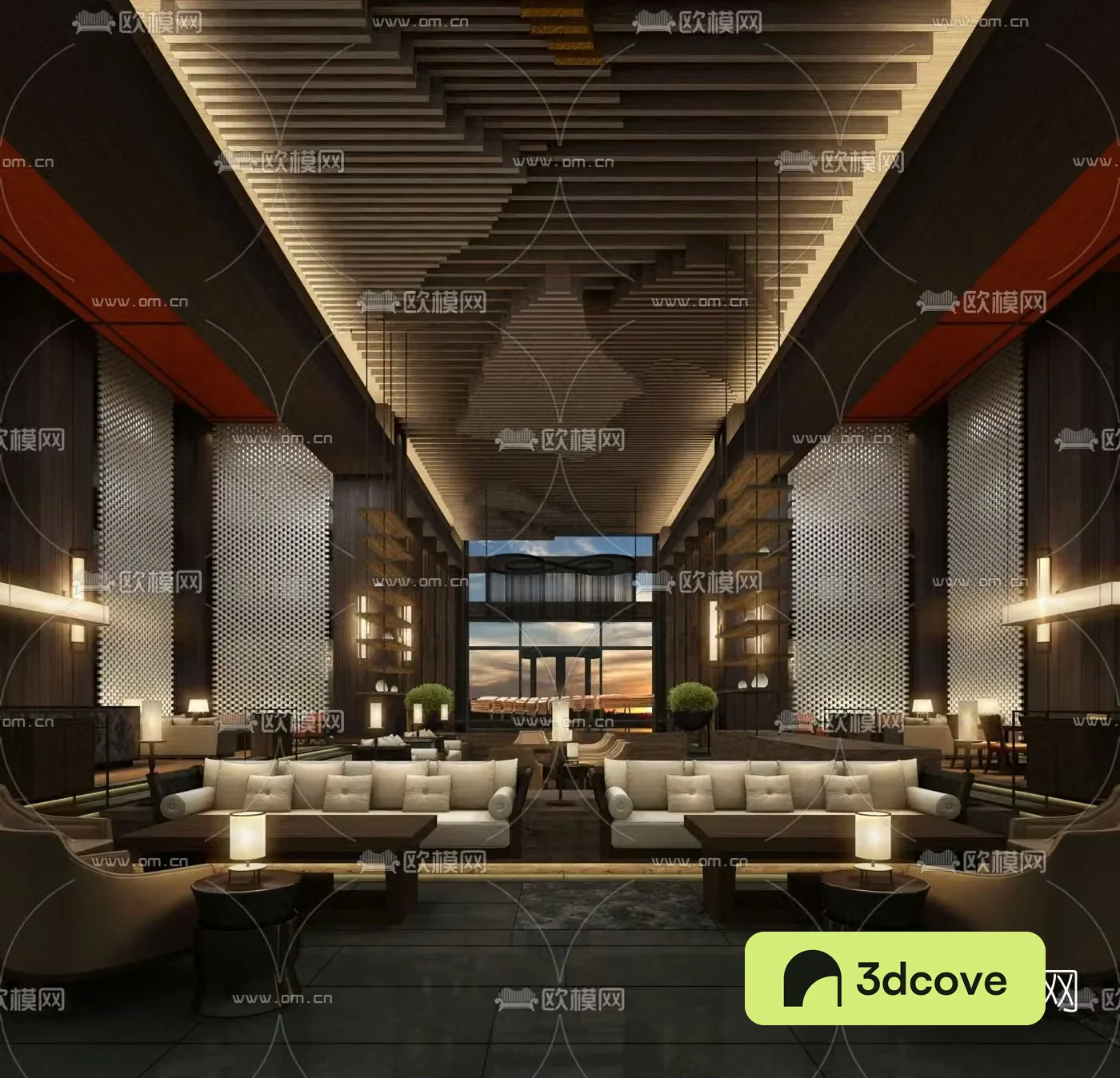New Chinese style hotel lobby