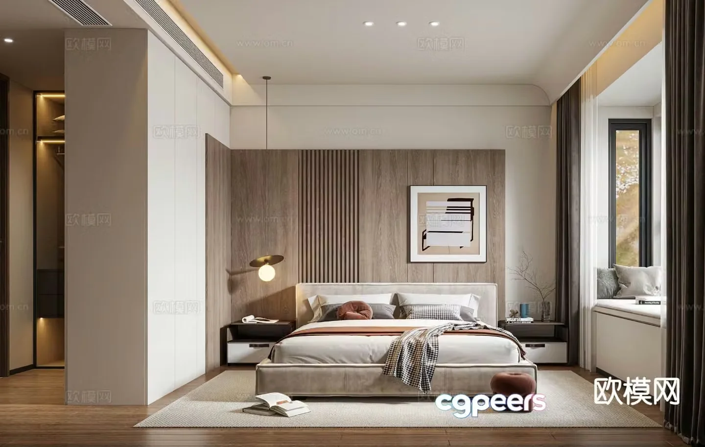 Modern bedroom master bedroom 3d model