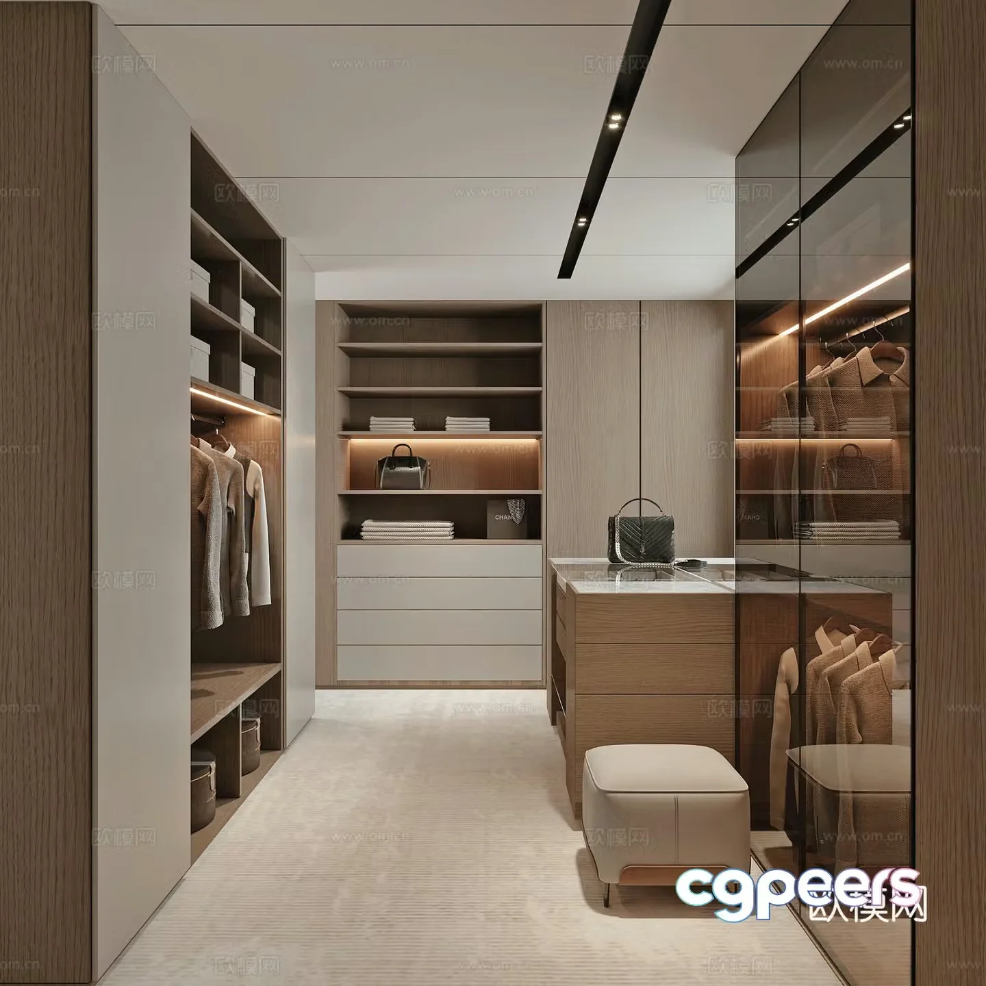 Modern cloakroom 3d model