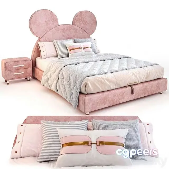 3ds Max Free – Children Bear Bed