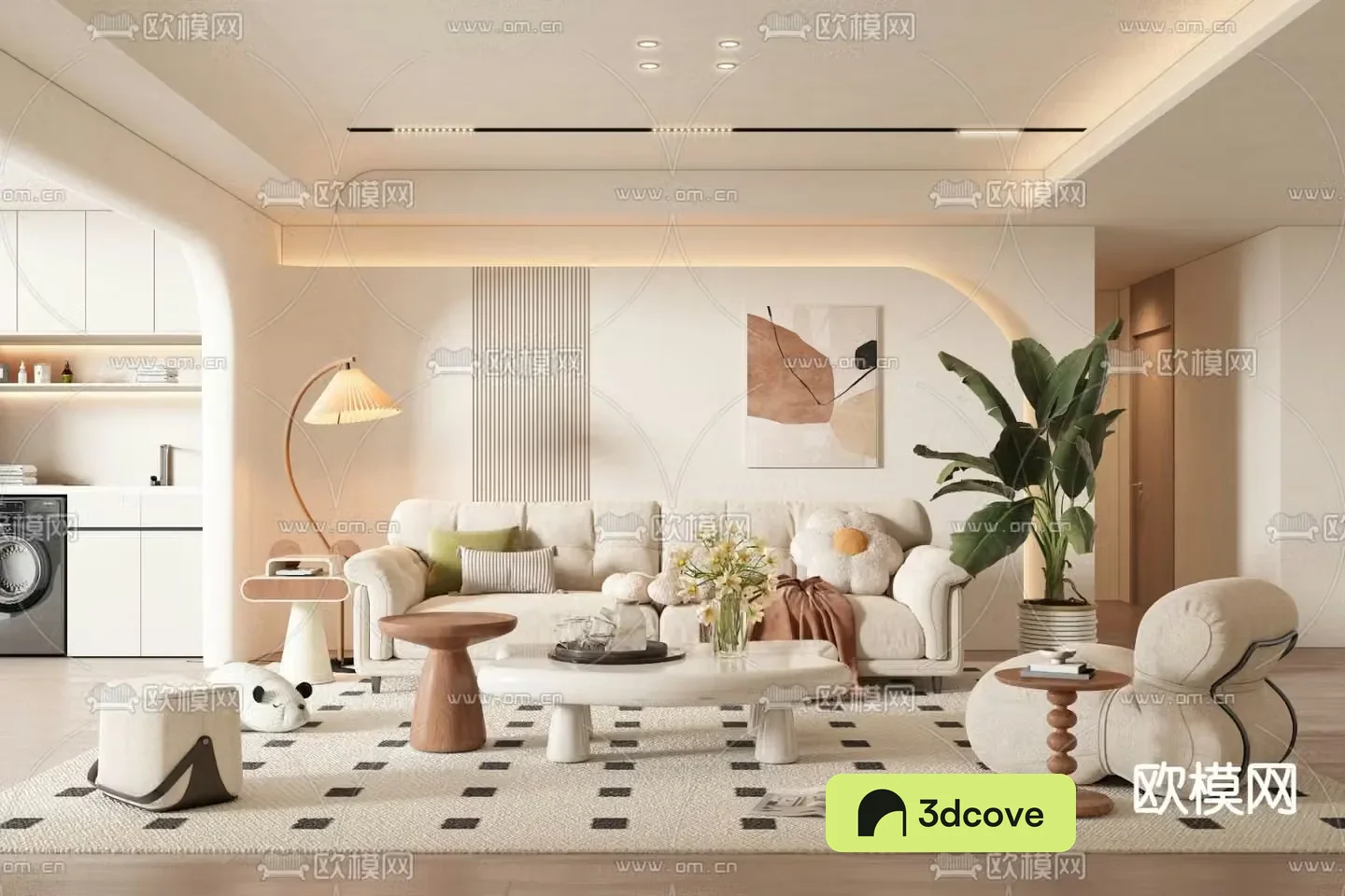 Creamy living room