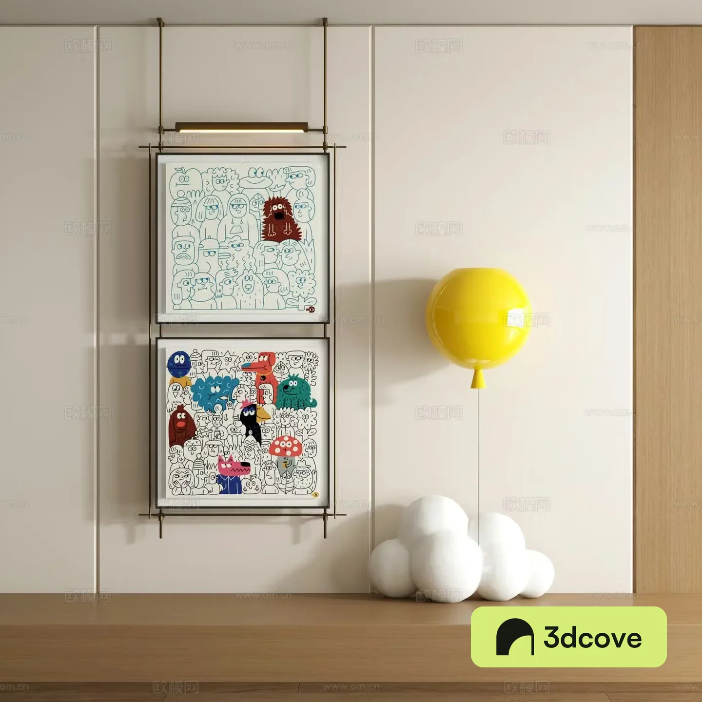 Modern graffiti decorative painting