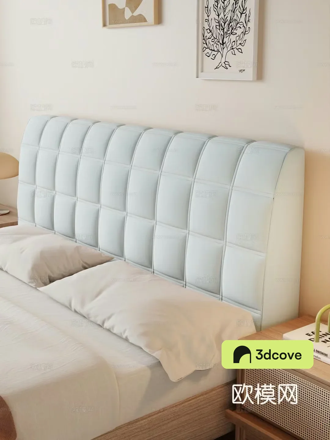 Bedside double bed