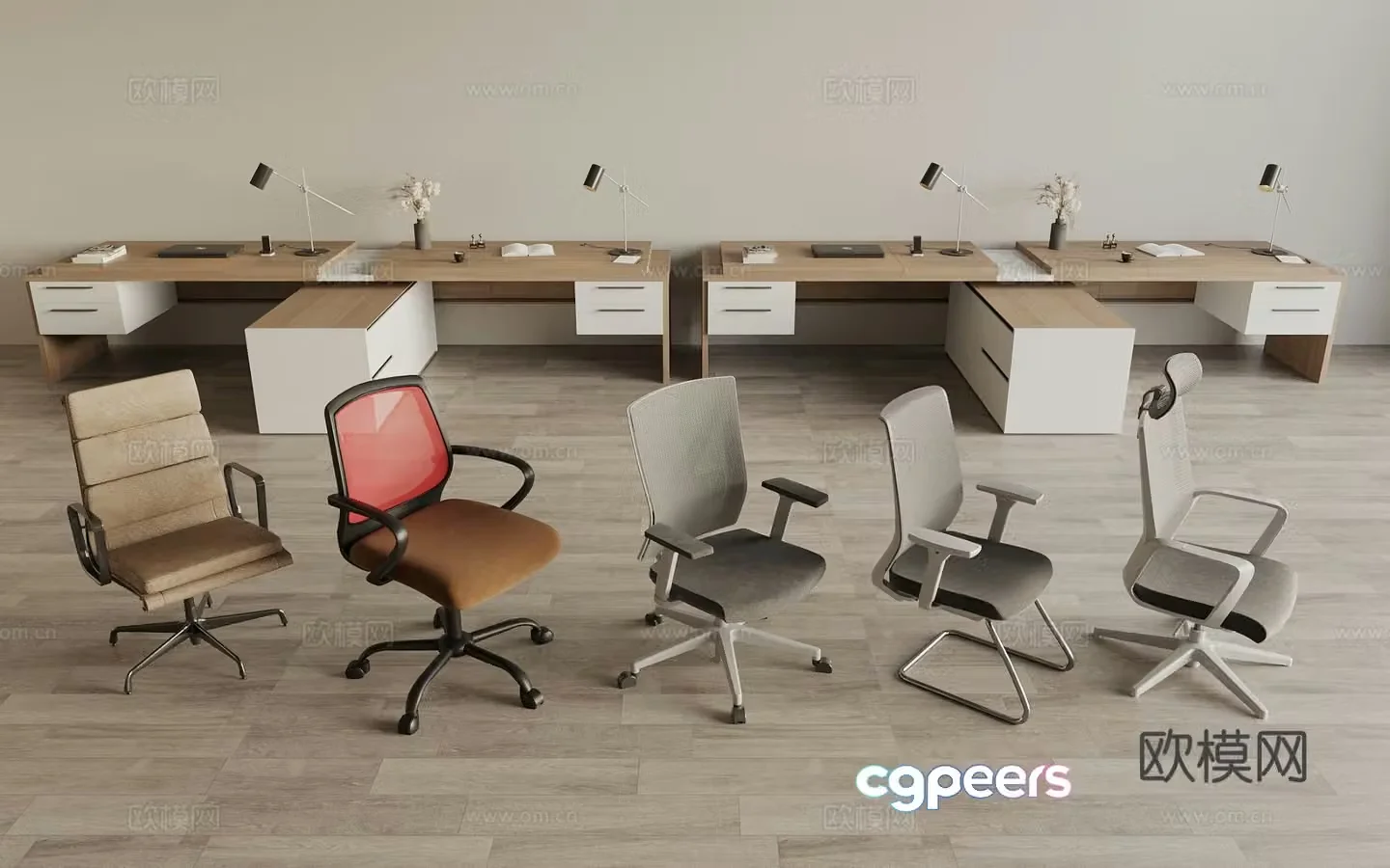 Modern office chair negotiation table and chair office chair 3d model