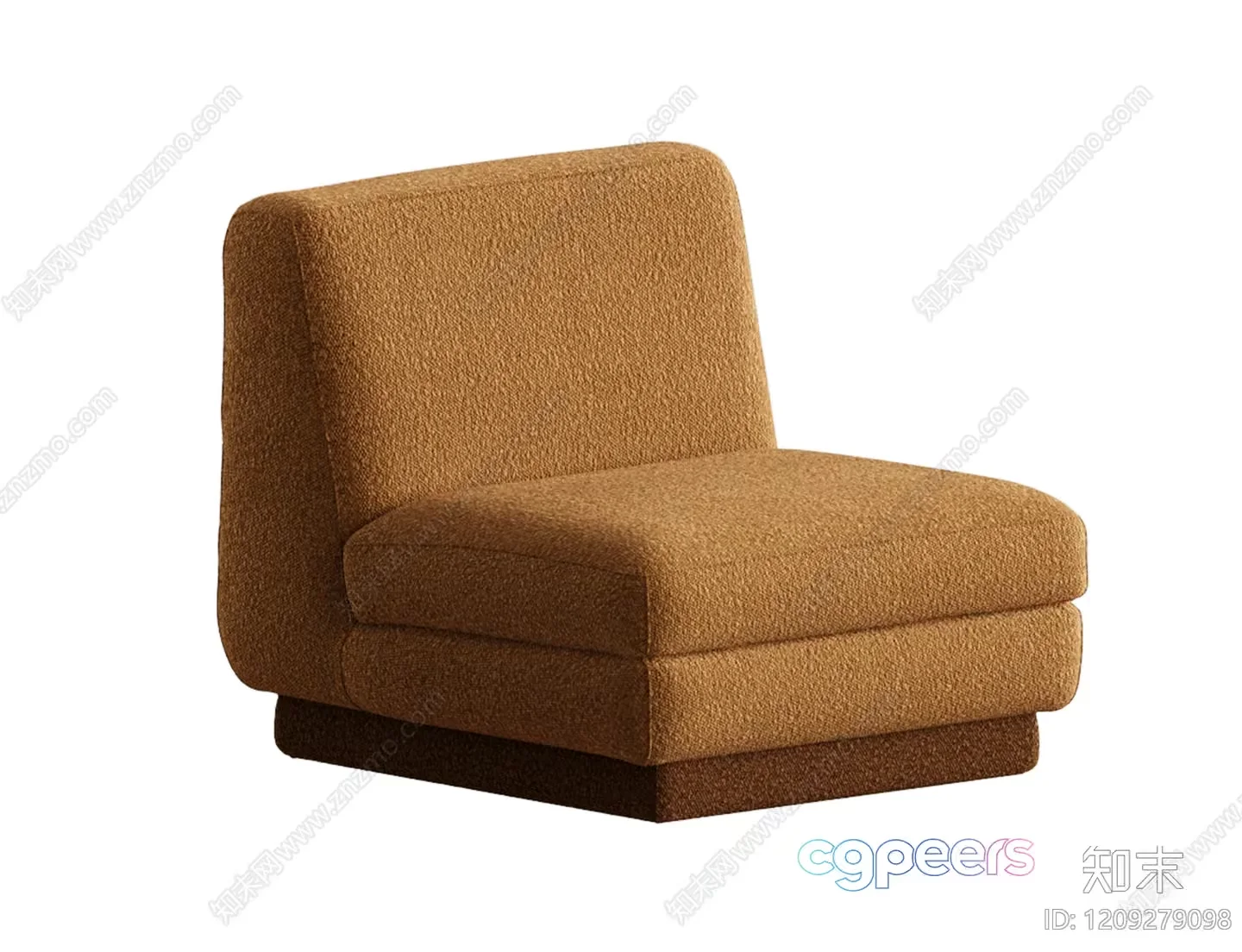 A Brown Armchair 3D Model – 12543 – VRAY Render