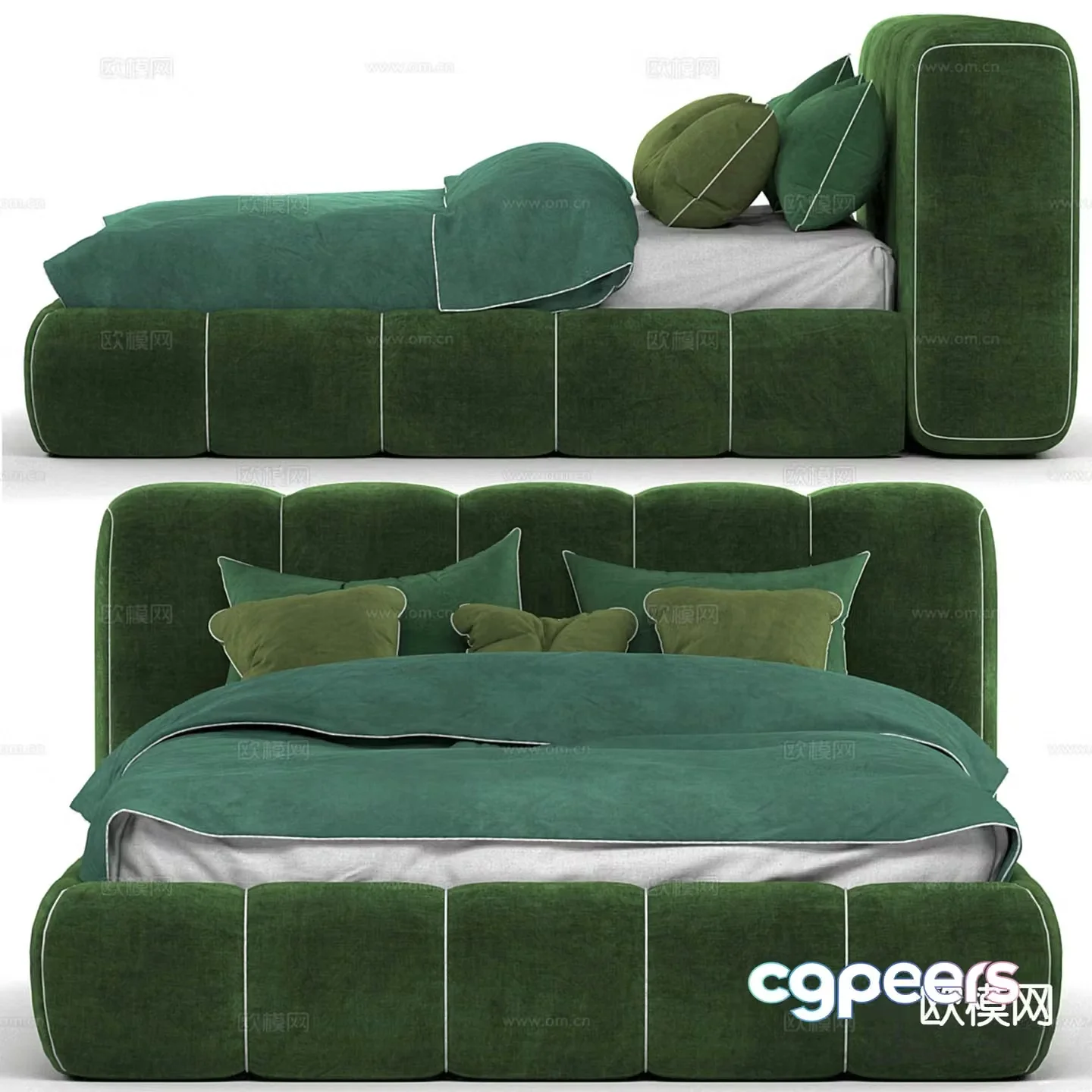 Dorelan SOFT modern double bed 3d model