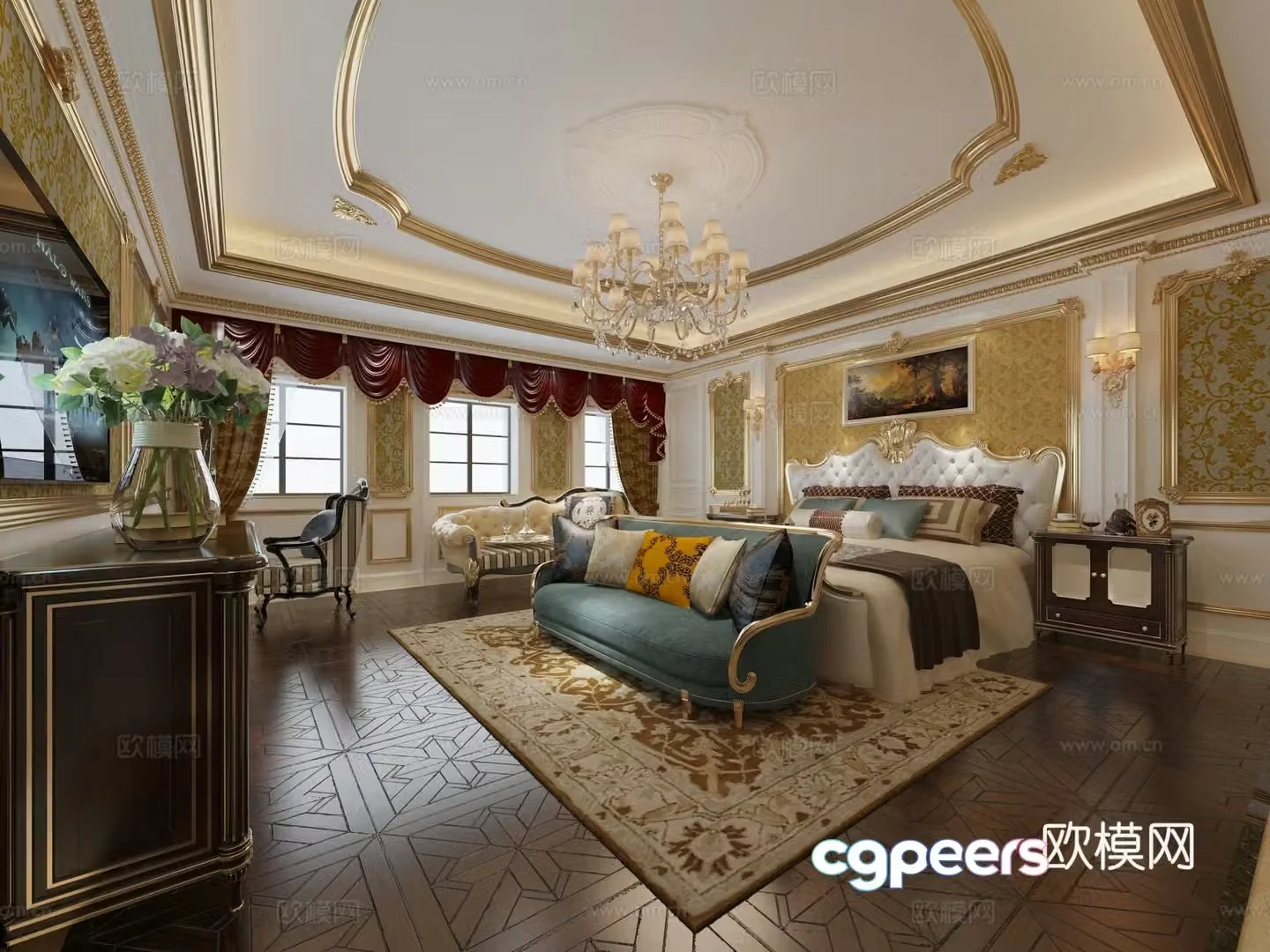 French master bedroom French bedroom 3D model