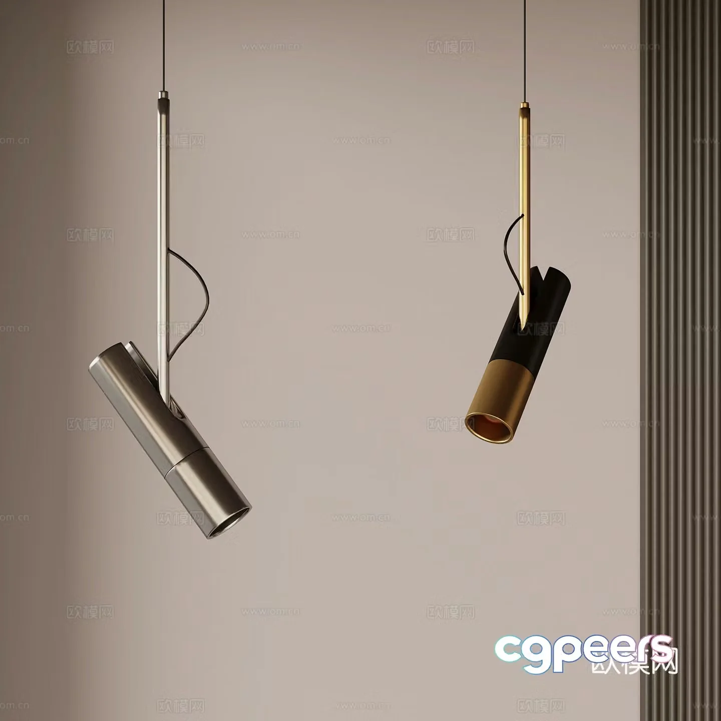 Modern Chandelier Bedside Chandelier Downlight 3D Model