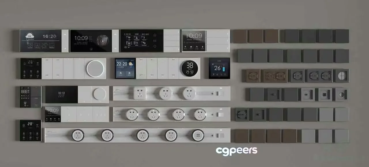 Smart Home Devices 3D Model – 15223 – VRAY Render