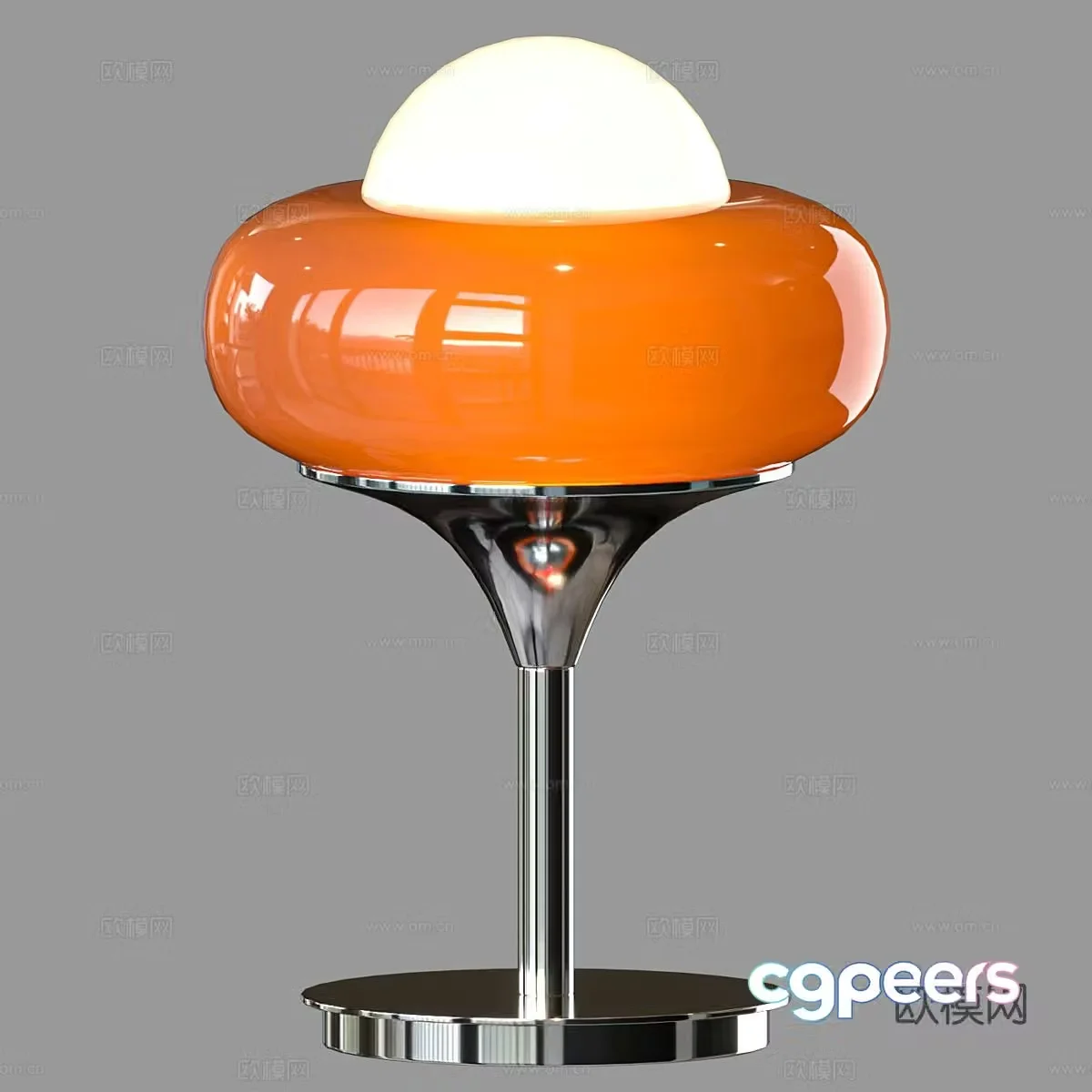 Simple desk lamp glass desk lamp 3d model